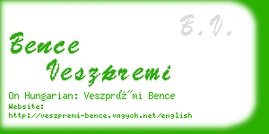 bence veszpremi business card